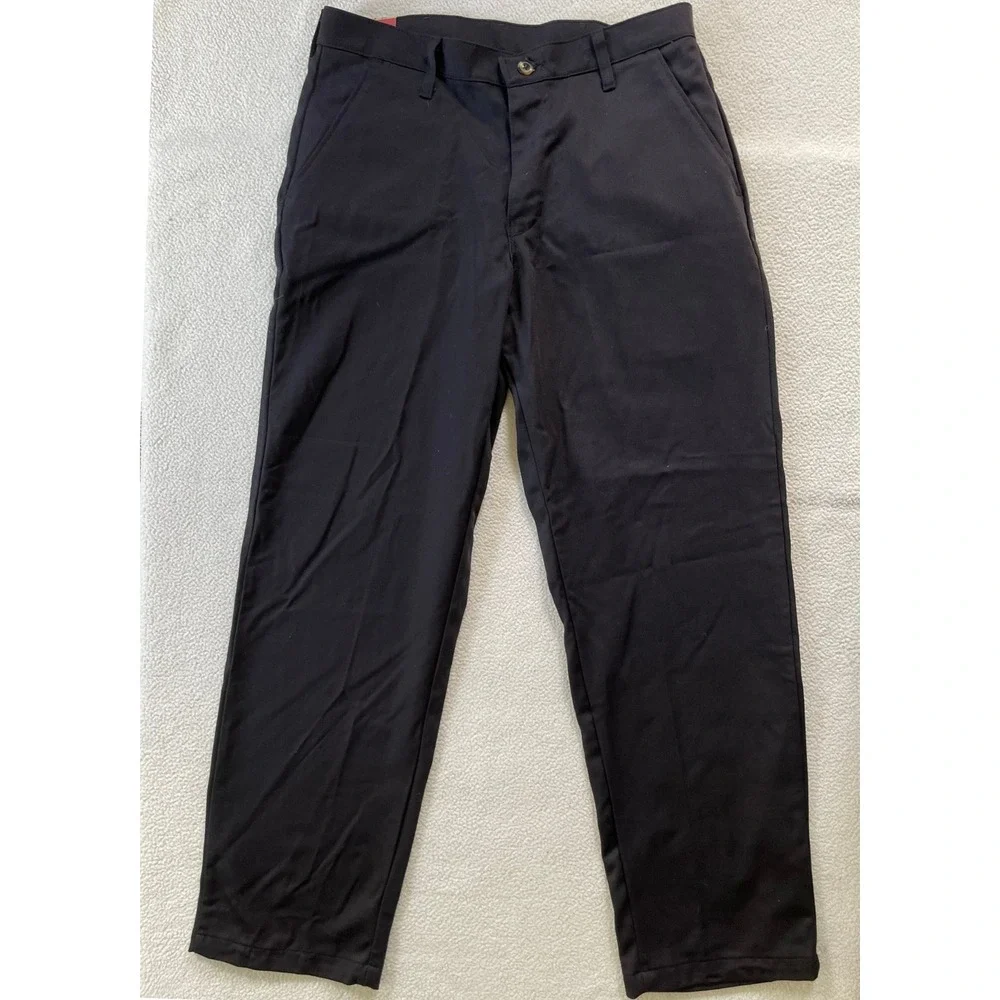Red Kap Mens 34x32 Work Pants Black PC44BK1 100% Cotton Straight Leg